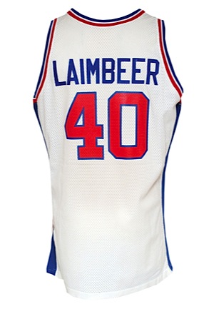 1991-92 Bill Laimbeer Detroit Pistons Game-Used Home Jersey