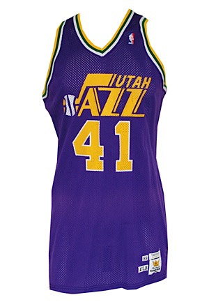 1989-90 Thurl Bailey Utah Jazz Game-Used Road Uniform (2)