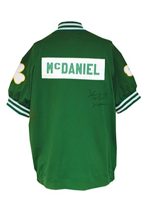 1987-88 Kevin Gamble Boston Celtics Worn Warm-Up Jacket & 1989-90 Xavier McDaniel Boston Celtics Worn & Twice-Autographed Warm-Up Jacket (2)(JSA)