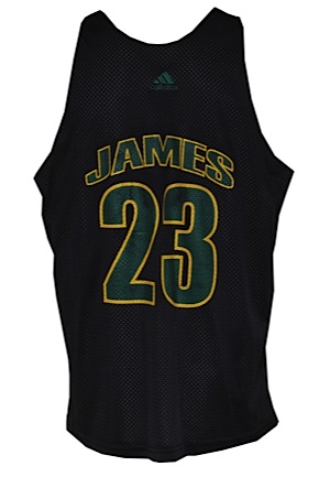 Circa 2003 LeBron James St. Vincent/St. Mary Worn Reversible Practice Jersey (Teammate LOA)