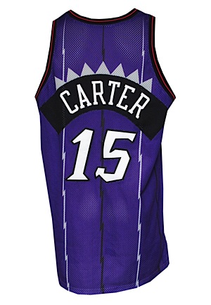 1998-99 Vince Carter Rookie Toronto Raptors Game-Used Road Jersey