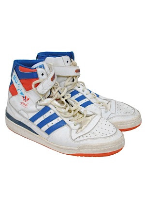 Patrick Ewing New York Knicks Game-Used & Autographed Sneakers (JSA)