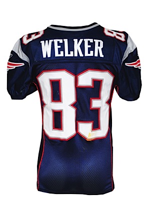 2007 Wes Welker New England Patriots Game-Used Home Jersey (Team Repairs • Unwashed)