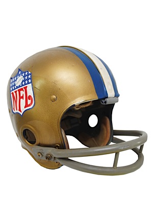 Late 1960s Rick Volk Los Angeles Rams / Pro Bowl Game-Used Suspension Helmet (Equipment Manager LOA)