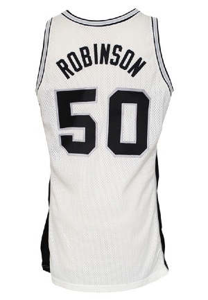 1991-92 David Robinson San Antonio Spurs Game-Used Home Jersey (BBHoF LOA)