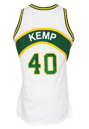 1993-94 Shawn Kemp Seattle SuperSonics Game-Used Home Jersey (BBHoF LOA)