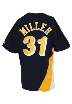 1994-95 Reggie Miller Indiana Pacers NBA All-Star Weekend Worn Warm-Up Shooting Shirt (Photomatch • Three-Point Shootout • BBHoF LOA)
