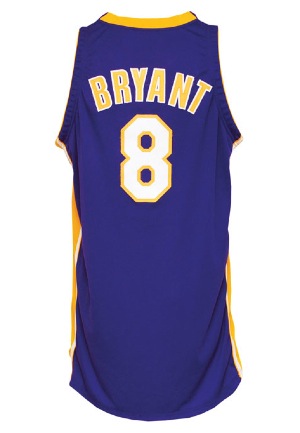 2002 Kobe Bryant Los Angeles Lakers NBA Finals Game-Used Road Jersey (Championship Season • Three-Peat • BBHoF LOA)