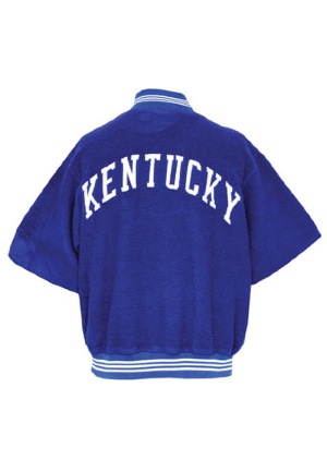 1960s Kentucky Wildcats Worn Fleece Warm-Up Jacket Attributed To Pat Riley (BBHoF LOA)