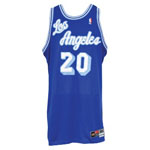 2003-04 Gary Payton Los Angeles Lakers Game-Used TBTC Blue Alternate Jersey (BBHoF LOA)