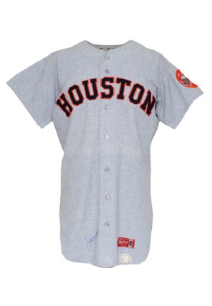 1968 Joe Morgan Houston Astros Game-Used & Autographed Road Flannel Jersey (JSA • Rare)