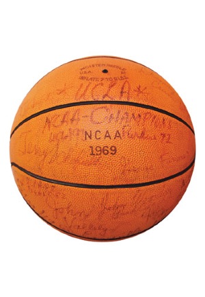 3/22/69 UCLA Team-Signed NCAA Championship Game Basketball (JSA • BBHoF LOA)