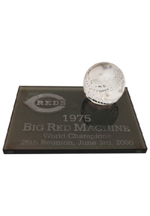 6/3/2000 Sparky Andersons 1975 Big Red Machine World Champions 25th Reunion Award (Family LOA)