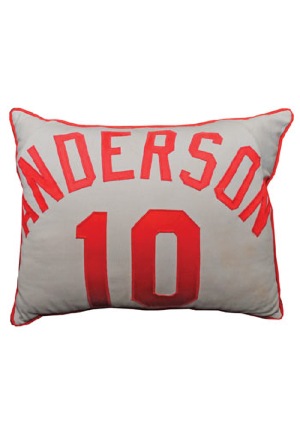Sparky Anderson Cincinnati Reds Coaches-Worn Road Jersey/Pillow (Family LOA)