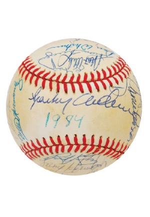 1984 World Champion Detroit Tigers Autographed Baseball Belonging to Sparky Anderson (JSA • Family LOA)