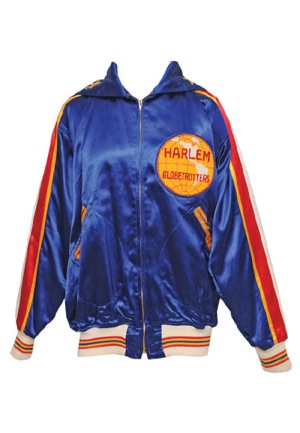 Early 1960s Carl Green Harlem Globetrotters Worn Satin Warm-Up Jacket (BBHoF LOA)