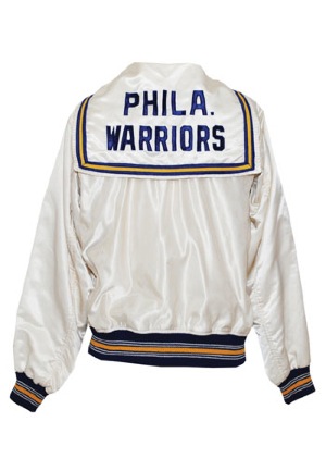 Late 1950s Joe Grabowski Philadelphia Warriors Worn Satin Warm-Up Jacket (Rare Style • BBHoF LOA)