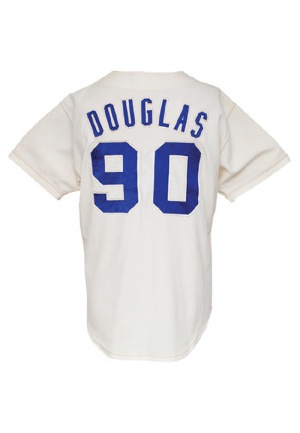 Early 1980s Kirk Douglas Celebrity Game-Worn Dodgers Jersey