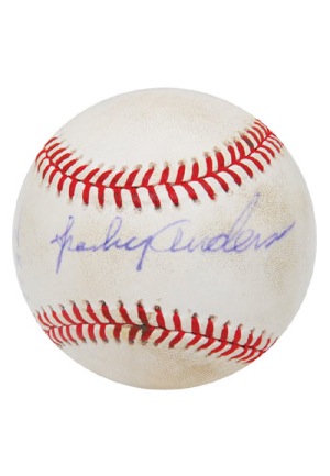 9/25/1992 & 9/27/1992 Sparky Andersons Game-Used & Autographed Baseballs From His 1,131st/1,132nd Tigers Managerial Wins Tying/Passing Hughie Jennings for Most All-Time (2)(JSA • Family LOA)