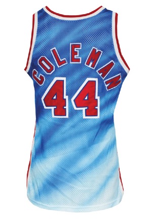 1990-91 Derrick Coleman Rookie New Jersey Nets Game-Used Alternate Road Uniform (2)(Rare Style • BBHoF LOA)