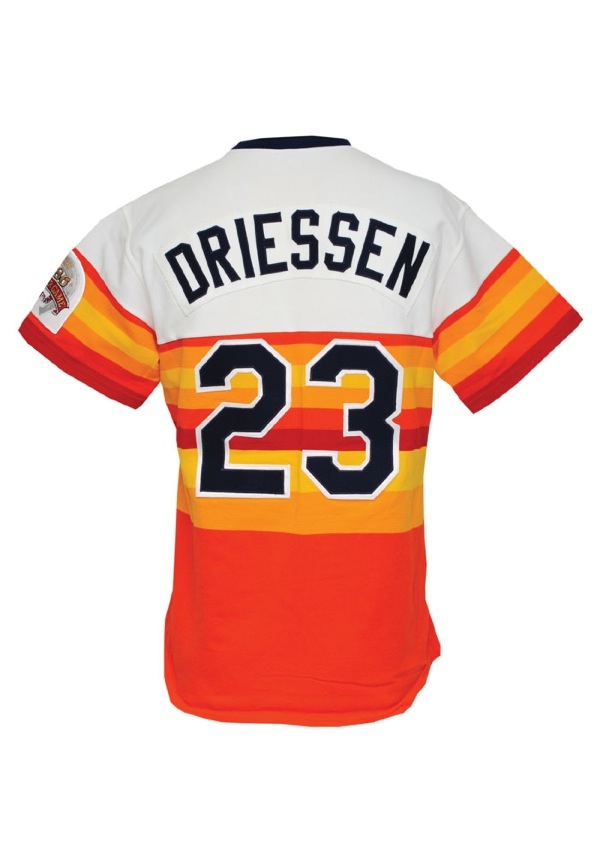 Lot Detail - 1986 Dan Driessen Houston Astros Game-Used Home Jersey