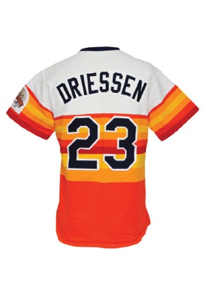 1986 Dan Driessen Houston Astros Game-Used Home Jersey
