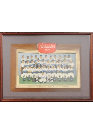 1955 Schaefer Beer Brooklyn Dodgers Display