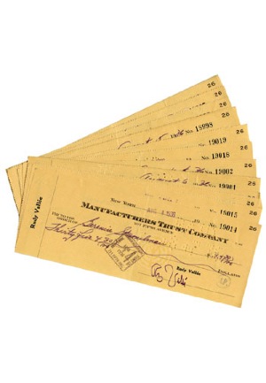 1936 Rudy Vallée Signed Checks (79)(JSA)