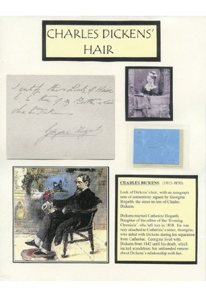Three Strands of Charles Dickens Hair (University Archives LOA)