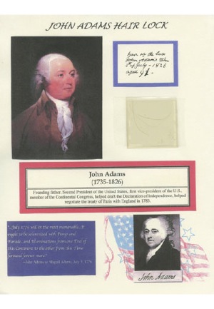 Lock of John Adams Hair (University Archives LOA)
