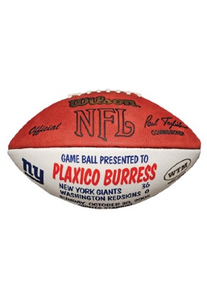 10/30/2005 Plaxico Burress New York Giants Trophy Ball