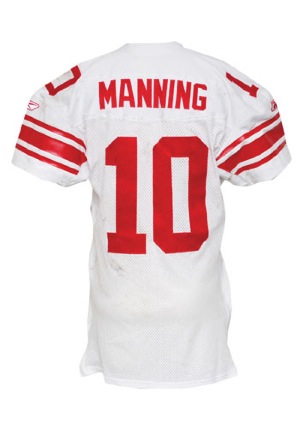 2006 Eli Manning New York Giants Game-Used Road Uniform (2)(Unwashed)