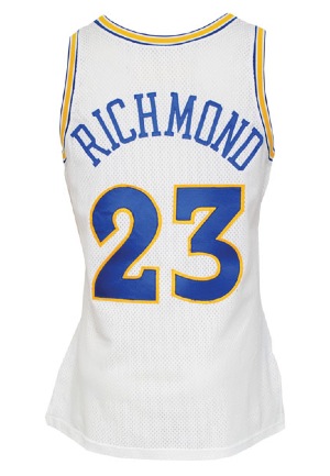1990-91 Mitch Richmond Golden State Warriors Game-Used & Autographed Home Jersey (JSA • BBHoF LOA)