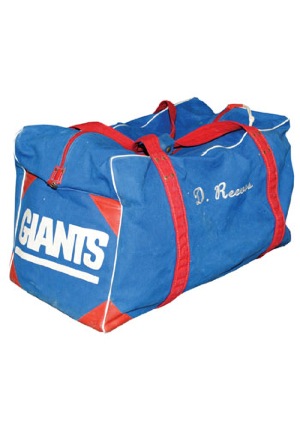 Dan Reeves New York Giants Head Coaching Items – Equipment Bag, Hat & Sweatshirt (3)