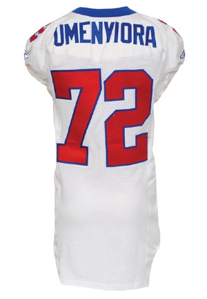 2003 Osi Umenyiora Rookie New York Giants Game-Used Road Jersey (Repair)