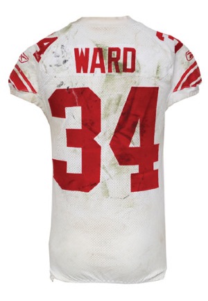 2008 Derrick Ward New York Giants Game-Used Road Jersey (Pounded)