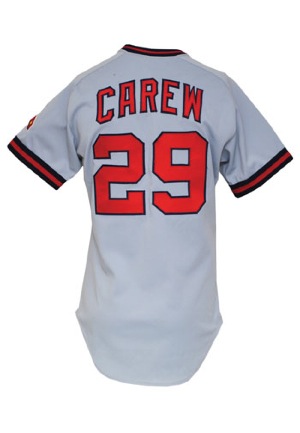 1980s Rod Carew California Angels Game-Used Road Jersey