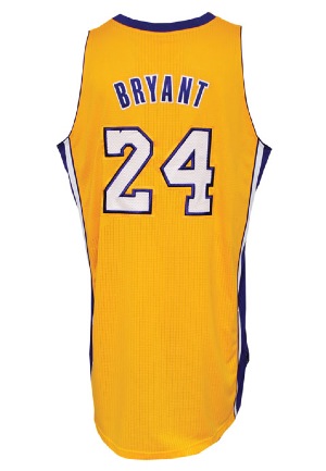 2012-13 Kobe Bryant Los Angeles Lakers Game-Used Home Jersey (Built-In Mic Pocket • Sourced From Team Employee • BBHoF LOA)