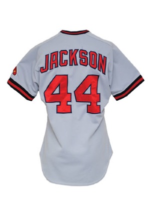 Early 1980s Reggie Jackson California Angels Game-Used Road Jersey