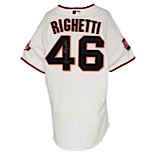 2007 Dave Righetti San Francisco Giants Coaches Worn & Autographed Home Jersey (JSA)