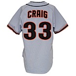 1986 Roger Craig San Francisco Giants Managers Worn Road Jersey