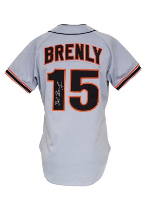 1986 Bob Brenly San Francisco Giants Game-Used & Autographed Road Jersey (JSA)