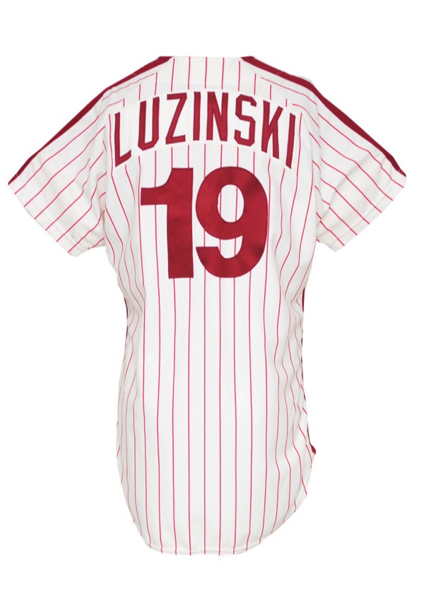 Greg Luzinski Signed Philadelphia Phillies White Pinstripe Majestic Replica Baseball  Jersey – Schwartz Sports Memorabilia