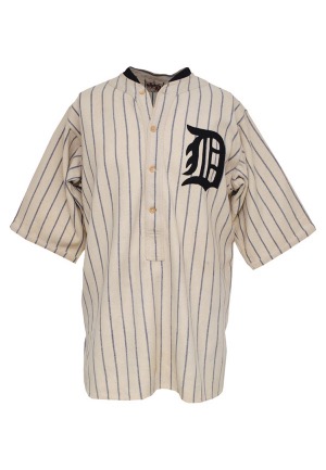 1924 Cliff Brady Detroit Tigers Spring Training Game-Used Home Flannel Jersey (Rare • Ex-Halper Collection)