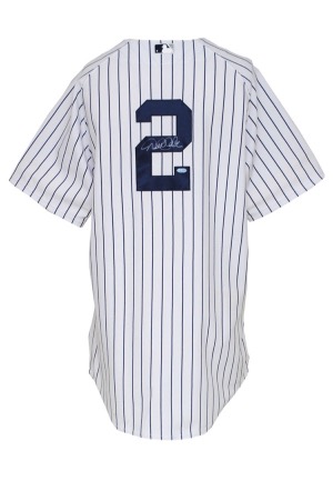 4/19/2012 Derek Jeter New York Yankees Game-Used & Autographed Home Jersey (Photomatch • Steiner LOA • Full JSA • 3,110th Career Hit Tying Dave Winfield)