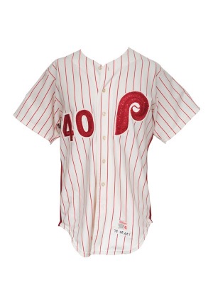 1973 Dick Ruthven Philadelphia Phillies Game-Used Home Jersey