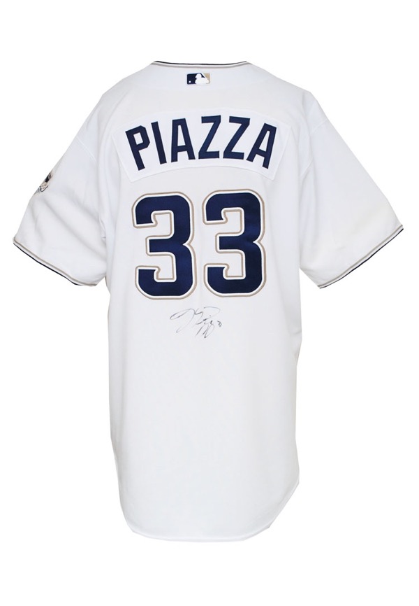 Lot Detail - 2006 Mike Piazza San Diego Padres Game-Used & Autographed Home  Jersey (JSA • PSA/DNA)