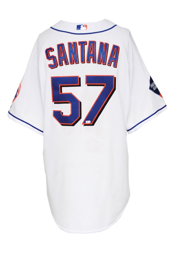 Lot Detail - 4/29/2009 Johan Santana New York Mets Game-Used Home