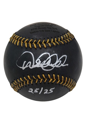 Derek Jeter Limited Edition Autographed Black Baseball (JSA • Steiner/MLB Holograms • 25/25)