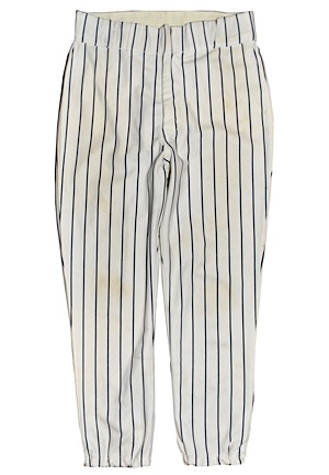 1977 Lou Piniella NY Yankees Game-Used Home Pants (Yankees-Steiner LOA • Team Repairs • Championship Season)